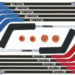 Buy 🤩 DOM Excel Hockey Set, Includes 10 Sticks, 2 Goalie Sticks, 2 SuperPucks And 2 DOM-83 Balls 💯