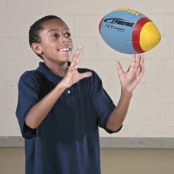 Budget 💯 Sportime Max SofTip Pee Wee Football Trainer, Size 4, Yellow/Blue ✨