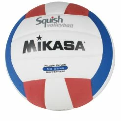 Budget 🥰 Mikasa Squish Volleyball, Red/White/Blue 🌟