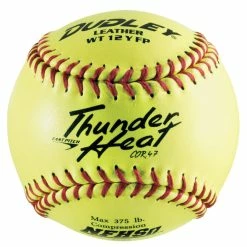 Best deal 😉 Dudley NFHS Thunder Heat Leather Fast Pitch 🥎 Softball, 12 Inches, Neon Yellow ✨