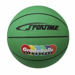Cheap ❤️ Sportime Gradeball Rubber 🏀 Basketball, 27 Inches, Junior Size 5, Green 💯