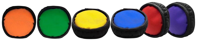 New โจ Shield Rainbow Bean Bag Pucks, Assorted Colors, Set Of 6 ๐ 3 New โจ Shield Rainbow Bean Bag Pucks, Assorted Colors, Set Of 6 ๐