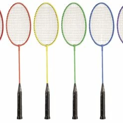 Flash Sale 🌟 Champion Sports Champion Badminton Tempered Steel Shaft And Frame Rackets, Nylon Strings, Set Of 6 🥰