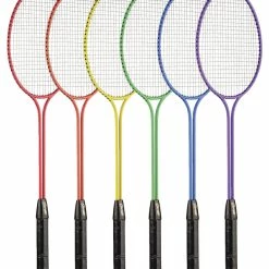 Cheapest 😉 Champion Sports Champion Badminton Tempered Steel Twin-Shaft And Frame Racket, 🧥 Coated Steel Strings, Set Of 6 ⭐